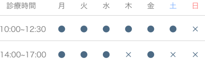 診療時間の画像